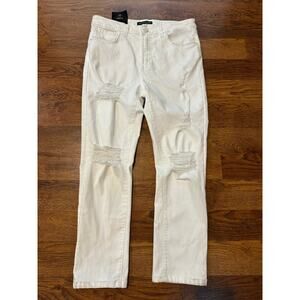 Monfrère Greyson Distressed Skinny Jeans White Women’s Size 34 NWT Designer